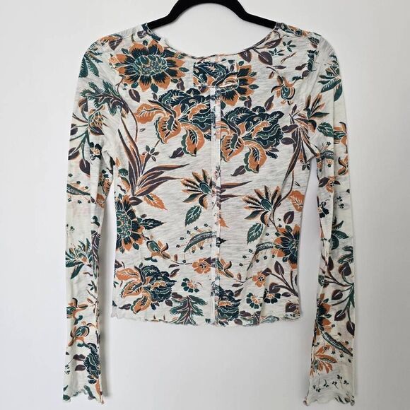 Free people We The Free T-Shirt Women's Medium Dreamed Of‎ You Lettuce Hem Top - Picture 6 of 10